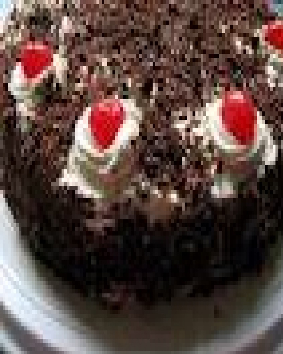 BLACK FOREST CAKE 500GM with one greeting card